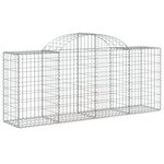 vidaXL Panier de gabions arqué 200x50x80/100 cm Fer galvanisé