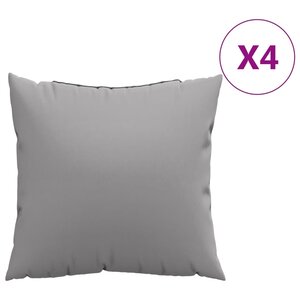 vidaXL Coussins de canapé lot de 4 gris 50x50 cm tissu