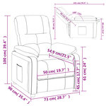 vidaXL Fauteuil inclinable Noir Tissu