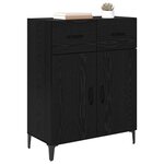 vidaXL Buffet Chêne noir 69 5 x 34 x 90 cm Bois d'ingénierie