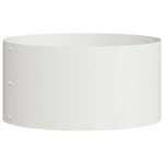 vidaXL Anneau de jardinière Blanc 40 x 40 x 20 cm Acier laminé à froid