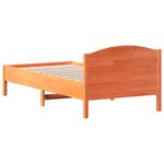 vidaXL Cadre de lit sans matelas cire marron 75x190 cm bois pin massif