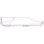 vidaXL Toit de tente de réception 3 x 6 m Bleu