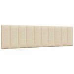 vidaXL Coussin de tête de lit Hanko crème 180 cm tissu