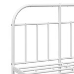 vidaXL Cadre de lit métal sans matelas et tête de lit blanc 120x190 cm