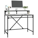 vidaXL Bureau sonoma gris 100x50x90 cm bois d'ingénierie et fer