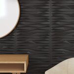 vidaXL Panneaux muraux 48 Pièces noir 50x50 cm XPS 12 m² pierre