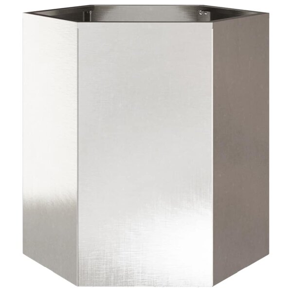 vidaXL Jardinière hexagone 46x40x45 cm acier inoxydable