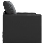 vidaXL Sofa Lit de Sol avec coussin Noir 74 x 77 x 81 cm Faux cuir