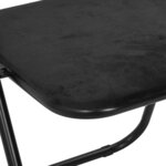 vidaXL Chaise pliante 8 pc Velours Noir 48 x 44 x 78 cm