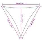 vidaXL Voile d'ombrage 160 g/m² Beige 3x3x3 m PEHD