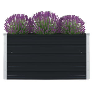 vidaXL Jardinière 100 x 100 x 45 cm Acier galvanisé Anthracite