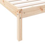 vidaXL Cadre de lit extra long sans matelas 80x220 cm bois massif pin