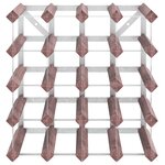 vidaXL Casier à bouteilles pour 20 bouteilles Marron Bois pin solide