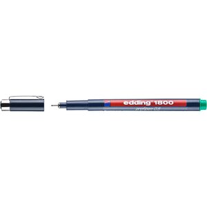 Feutre fin de précision 1800 vert (0.5) 0 5 mm x 10 EDDING
