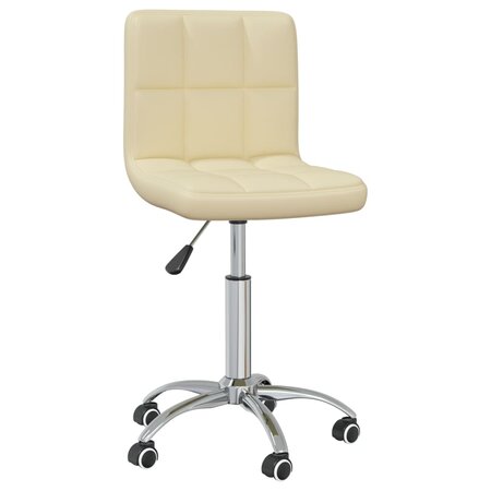 vidaXL Chaise pivotante de salle à manger Crème Similicuir