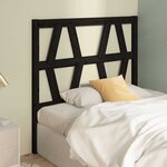 vidaXL Tête de lit Noir 81x4x100 cm Bois massif de pin