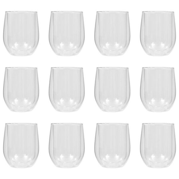 vidaXL Verres à thé double paroi 12 Pièces 320 ml