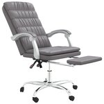 vidaXL Fauteuil inclinable de bureau Gris Similicuir