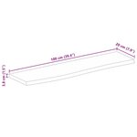 vidaXL Dessus de table à bord vivant 100x20x3 8cm bois massif manguier