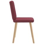 vidaXL Chaises à manger lot de 4 rouge bordeaux tissu