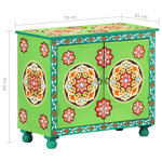 vidaXL Buffet peint à la main Multicolore 70x35x60 cm Bois de manguier