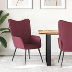 vidaXL Chaise de relaxation Rouge bordeaux Tissu