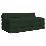 vidaXL Canapé-lit pliable Vert foncé 120 x 60 x 49 cm Tissu