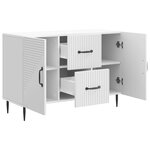 vidaXL Buffet Blanc 89 x 34 5 x 60 cm Bois d'ingénierie