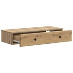 vidaXL Table d'appoint murale 87 5 x 34 5 x 17 cm Bois d'ingénierie