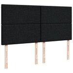 vidaXL Sommier à lattes de lit avec matelas Noir 200x200 cm Tissu