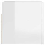 vidaXL Meuble TV mural Blanc brillant 30 5x30x30 cm