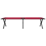 vidaXL Lit de camping pliant Rouge Tissu Oxford