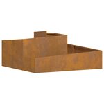 vidaXL Cache-pot de jardin Marron 100 x 100 x 50 cm Acier Corten
