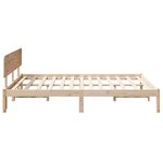 vidaXL Cadre de lit avec tête de lit Naturel 140 x 200 cm Pin massif