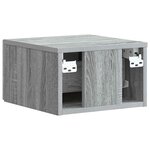 vidaXL Cabinet de chevet mural Sonoma gris 33 x 34 5 x 20 cm