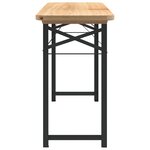vidaXL Ensemble de tables à bière pliantes 3 Pièces bois massif de sapin