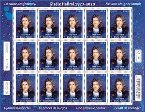 Timbre - Gisèle Halimi (1927-2020) - Lettre verte