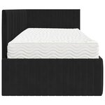 vidaXL Cadre de lit d'angle avec matelas 2 Pièces Noir Velours