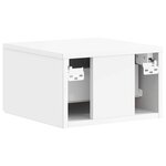 vidaXL Cabinet de chevet mural Blanc brillant 34 5 x 33 x 20 cm