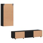 vidaXL Ensemble meuble TV avec tiroir FLORIN Noir Bois d'ingénierie