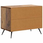 vidaXL Cabinet de chevet avec tiroir Bois ancien 62 x 34 5 x 47 5 cm