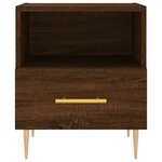 vidaXL Table de chevet chêne marron 40x35x47 5 cm bois d’ingénierie