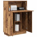 vidaXL Bureau Bois Ancien 71.5 x 31.5 x 106.5 cm Bois d'ingénierie