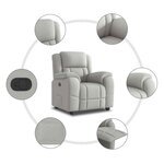 vidaXL Fauteuil inclinable gris nuage tissu