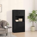 vidaXL Haut meuble Chêne noir 80 x 33 x 150 cm Bois d'ingénierie