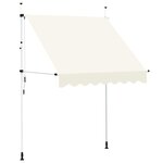 vidaXL Auvent manuel rétractable 200 cm Crème