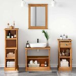 vidaXL Ensemble de mobilier de salle de bain VIGO 4 Pièces Marron