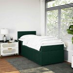 vidaXL Sommier à lattes de lit et matelas Vert foncé 80x200 cm Velours