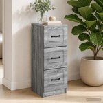 vidaXL Armoire à tiroirs Sonoma gris 33 x 34 5 x 87 cm